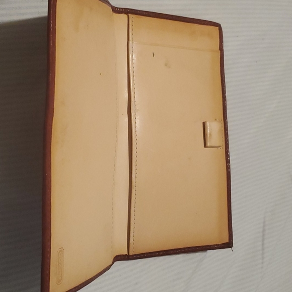 Authentic coach wallet and check book,zip broken - Picture 1 of 6